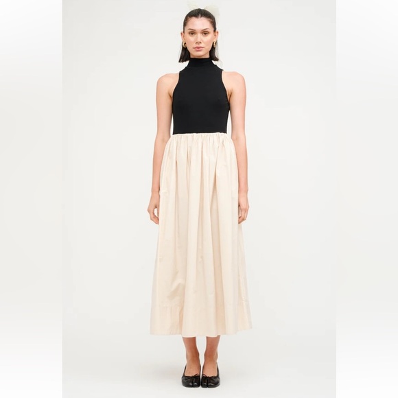 Love the Label Black turtleneck dress with off white skirt size small w pockets - Picture 1 of 5